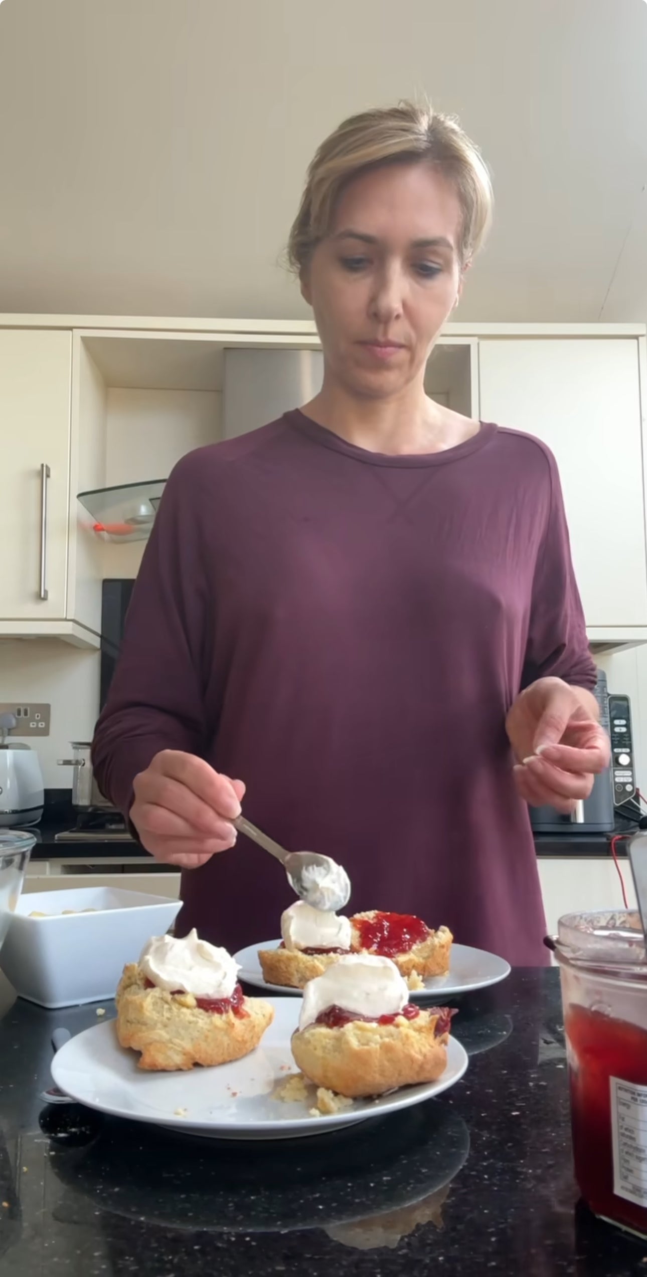 Laura making scones