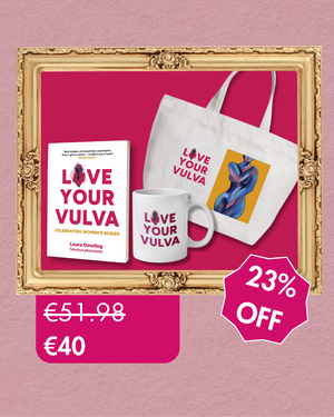 LOVE YOUR VULVA book, mug and Blue Goddess tote bundle #bluegoddess